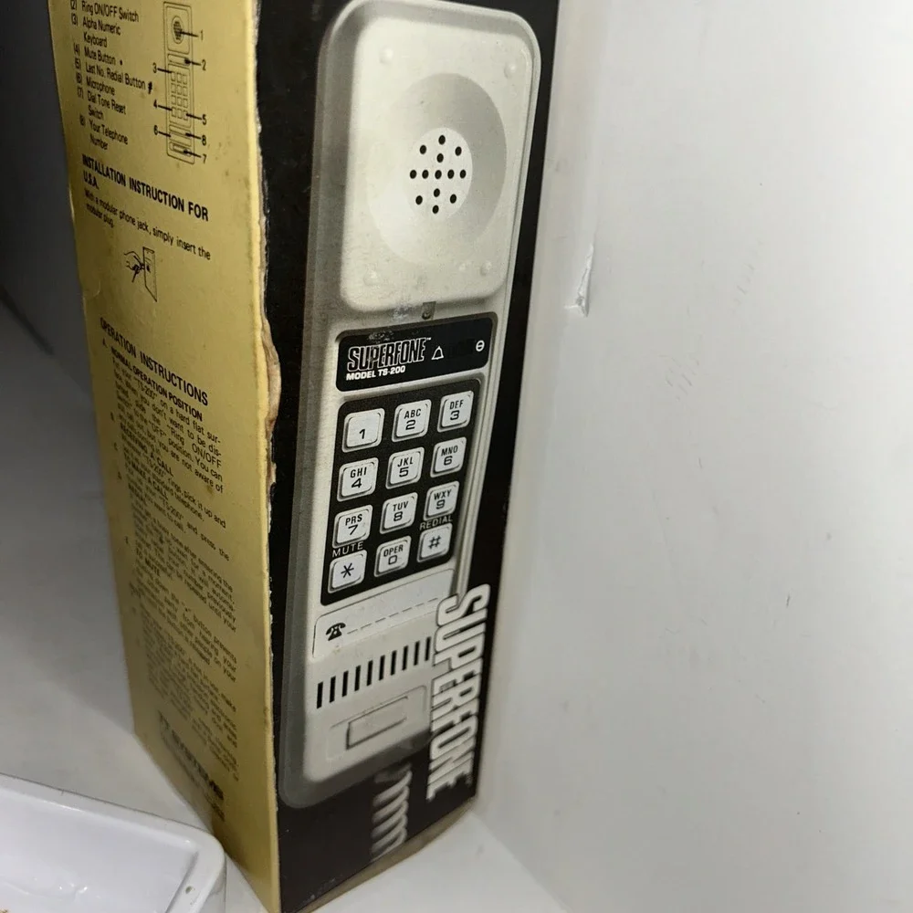 Vintage 1980's One Touch Phone/ With Wall Holster Included Superfone Corded‎